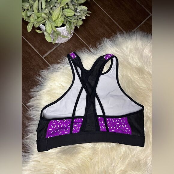 Victoria’s Secret Sports fushia/nude/black sports bra sz Medium - Picture 2 of 3